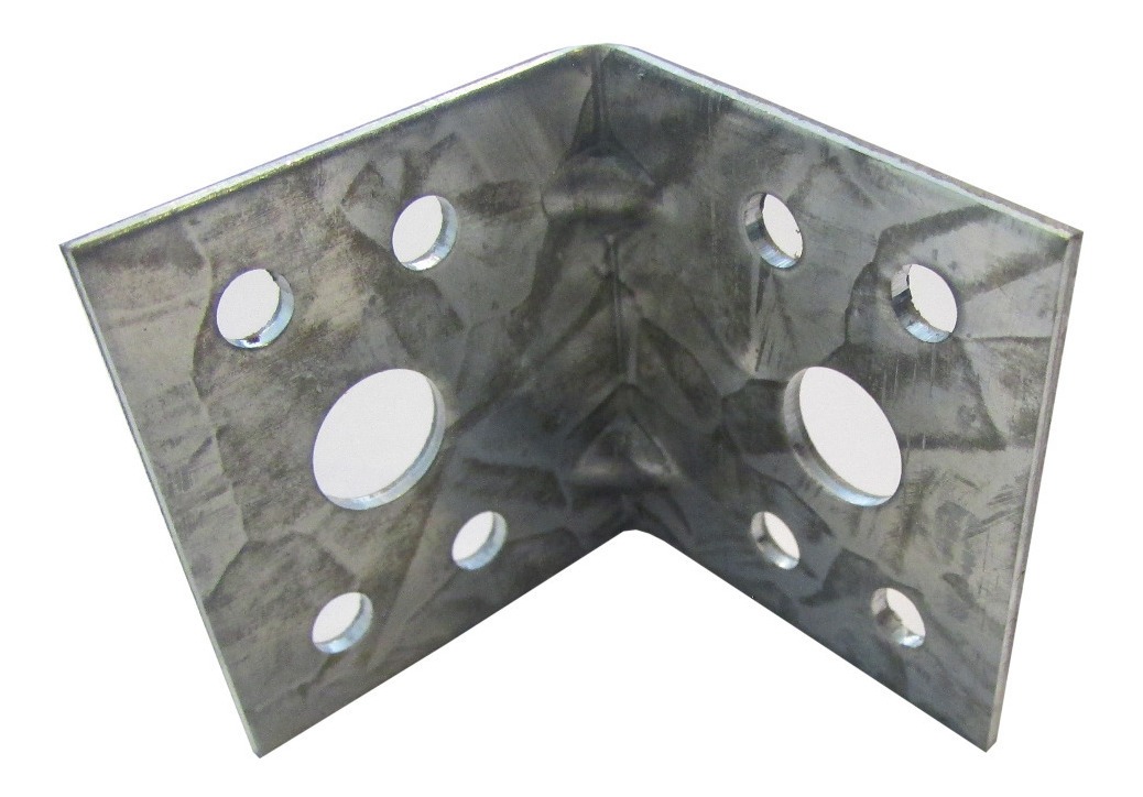 Pack 8 Escuadra P/ Reforzar C/nervio Acero Bicrom 50x50x38mm