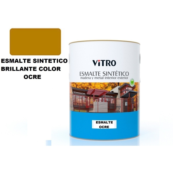 1/2lt Pintura Esmalte Sintético Brillante Vitro 26 Colores - Imagen 5