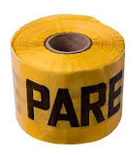 Pack 50mt Cinta Amarilla De Pare 70mm De Ancho