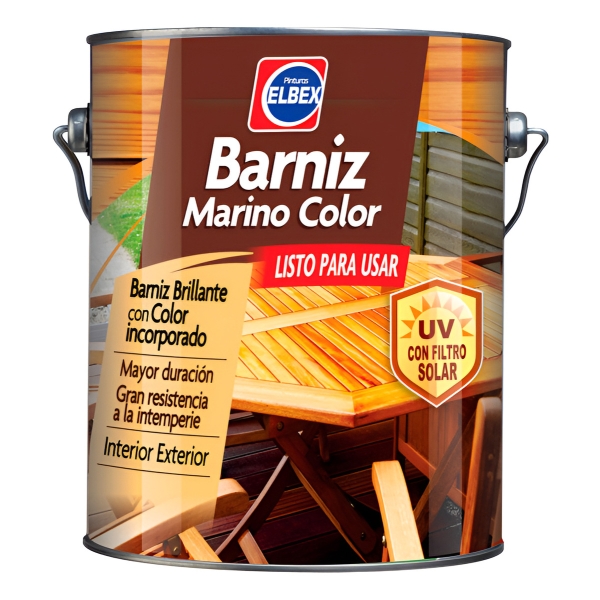 3,6lt Barniz Poliuretanico Elbex Uso Exterior Filtro Solar
