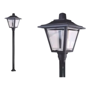 Farol Colonial De Jardin C/poste Plastico