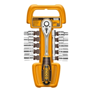 Set 12pcs Crique + Dados Cr-v 3/8 Ingco Hkts38122