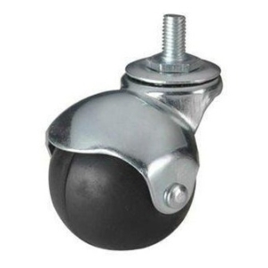 Set De 4 Ruedas De Goma Perno Roscado Giratoria 40mm Cód 112