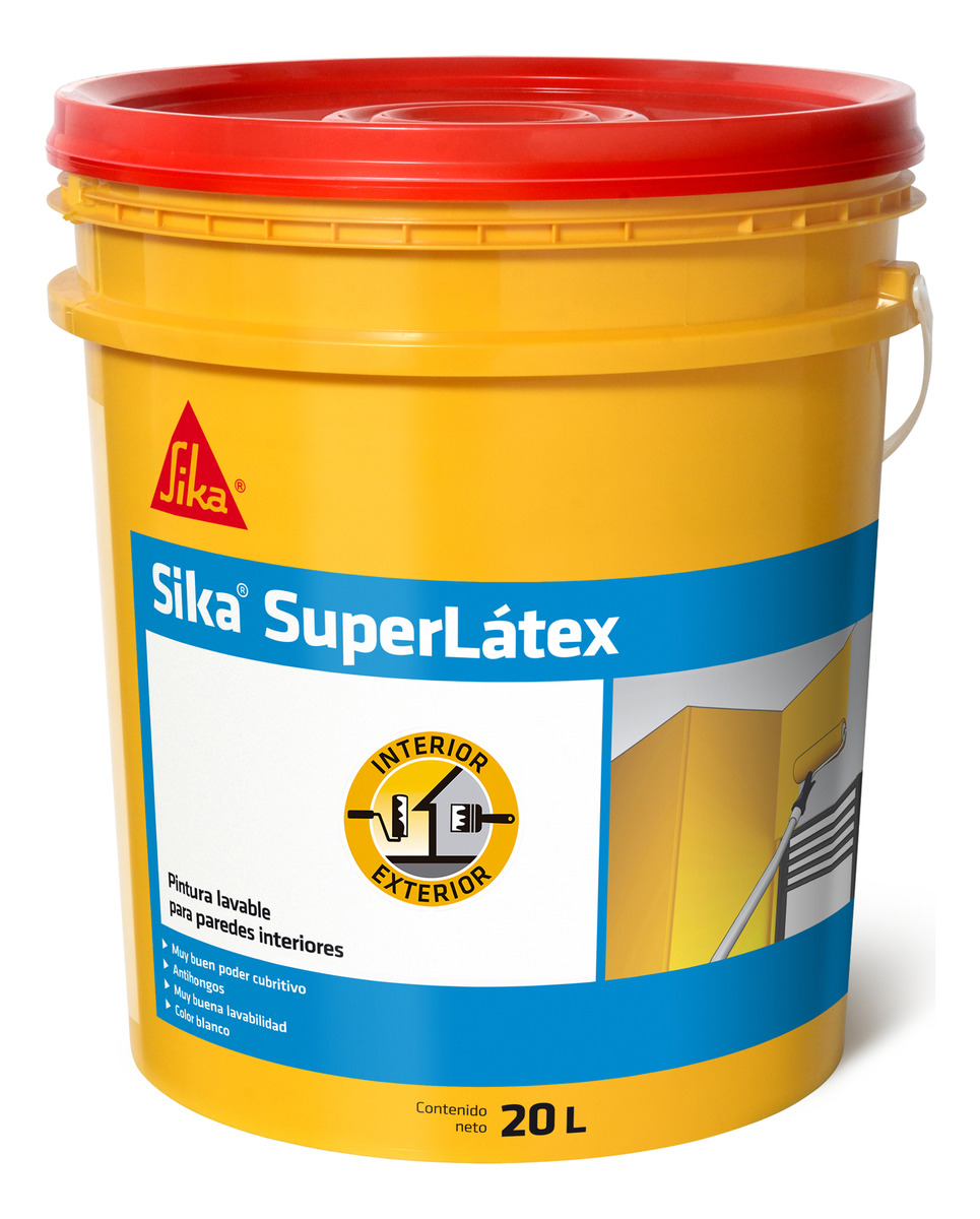 4l Pintura Sika Superlatex Interior Exterior Super Lavable