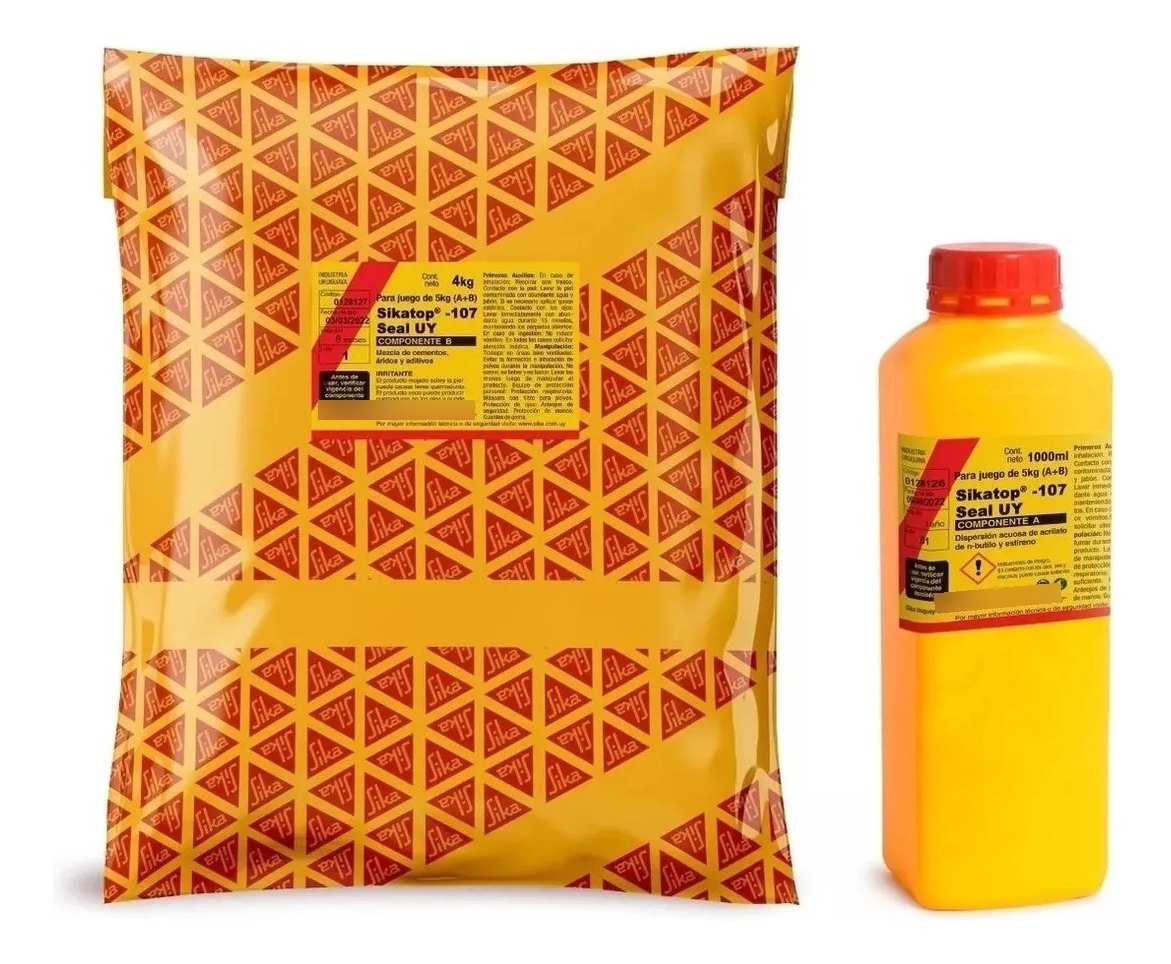 5 Kg Sika Sikatop Seal 107 Revestimiento Impermeable!