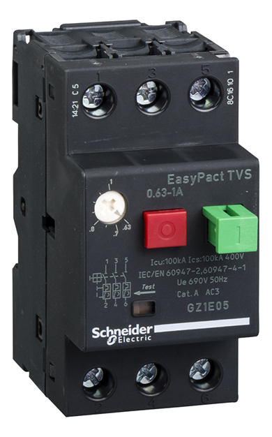 Guardamotor Magnetotérmico Riel Din Gz1 0,63-1a