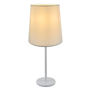 Portátil Mesa Metal Blanco C/pant. Tela E27 O250mm