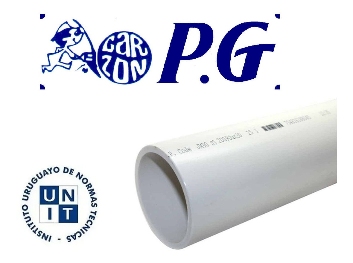Caño De Pvc Reforzado 100mm X 3mt X 3,2mm Aprobado P G
