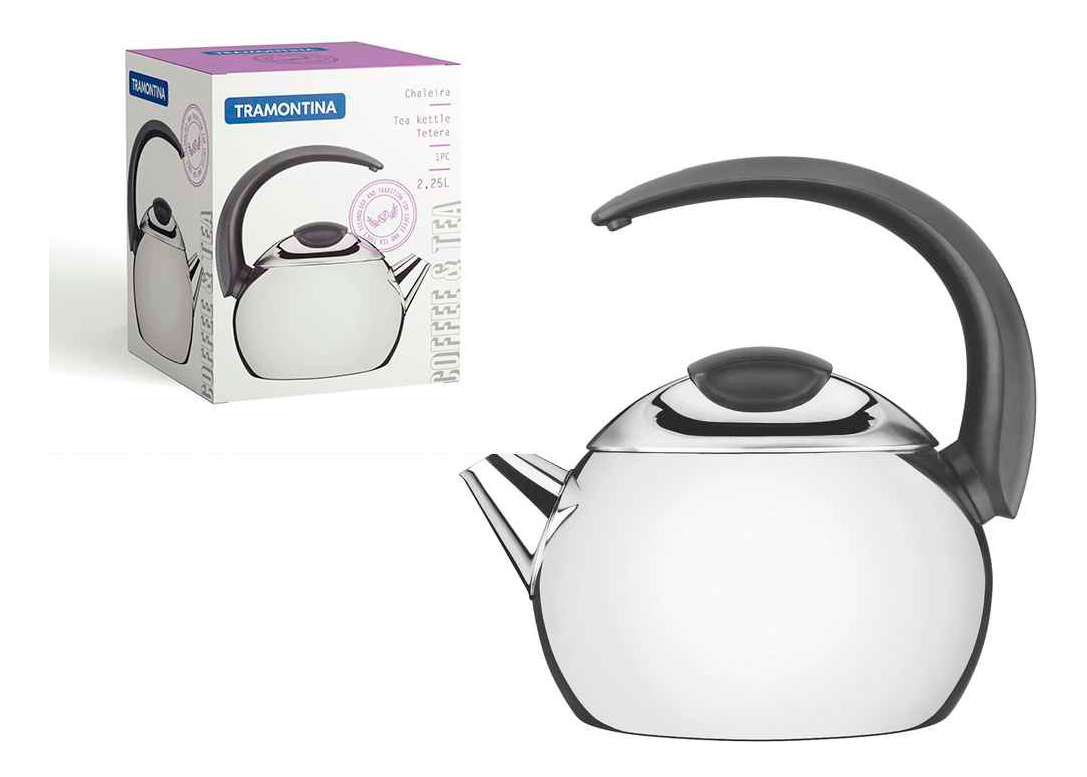 Pava Mate Tetera Tramontina 2,25 Litros Acero Inoxidable P G