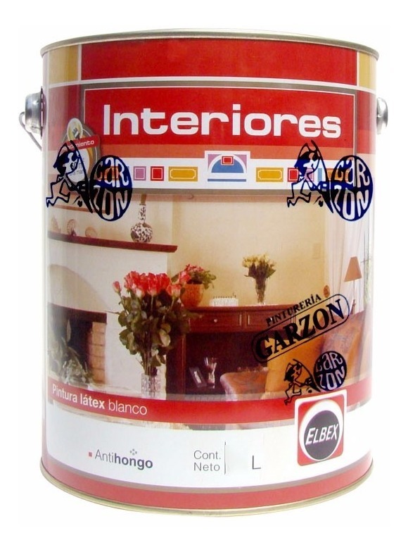 4l Pintura Elbex Latex Interior Antihongos Superlavable!
