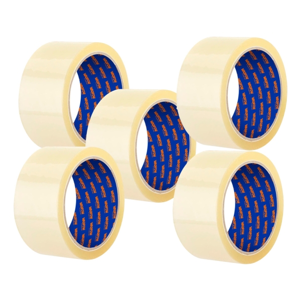 Pack 5 Rollos Cinta Transparente 100m X 48mm Wadfow Wpn1h10