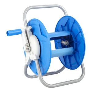 Carrito Plástico Enrrollador P/ Manguera 1/2 Fijo Hasta 45m