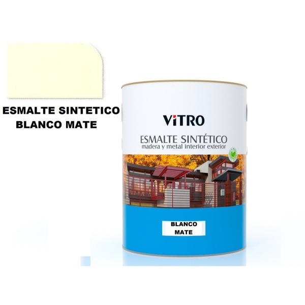 4lts Pintura Esmalte Sintético Mate Sin Brillo Vitro - Imagen 2