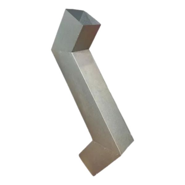 Caño Cuadrado Con Desvio Codo Para Estufa 15cm X 15cm P G
