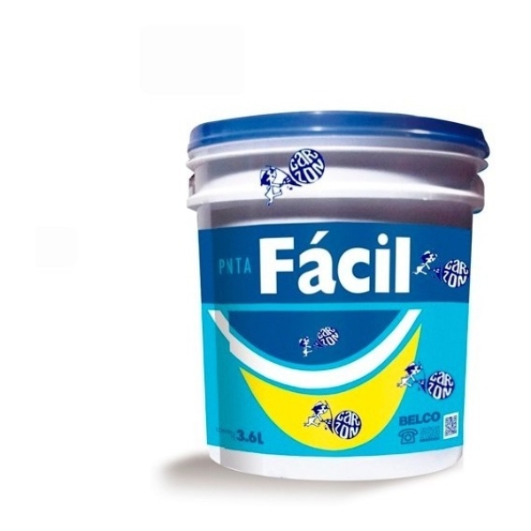 3,6l Pintura Latex Acrilica Belco Facil Interior Antihongos!