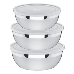 Juego De Bowls Tramontina 3 Pzs Acero Inoxtapa Plastico