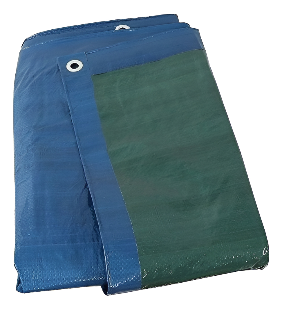 Lona Tipo Carretiero De Pvc Impermeable 3mt X 3mt Verde/azul
