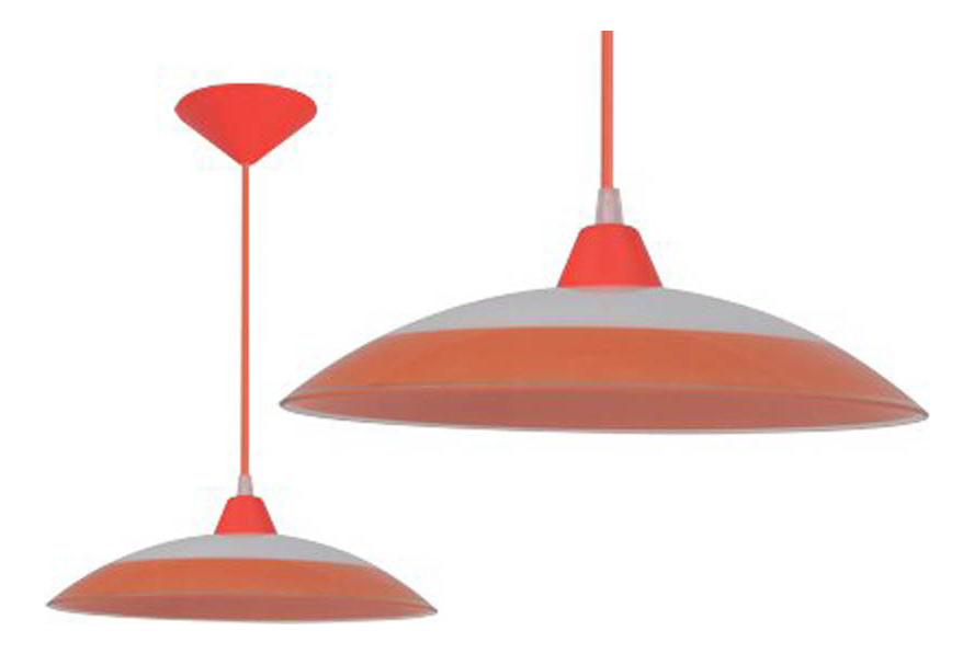 Colgante De Vidrio Redondo 300mm Con Guarda Color Azul