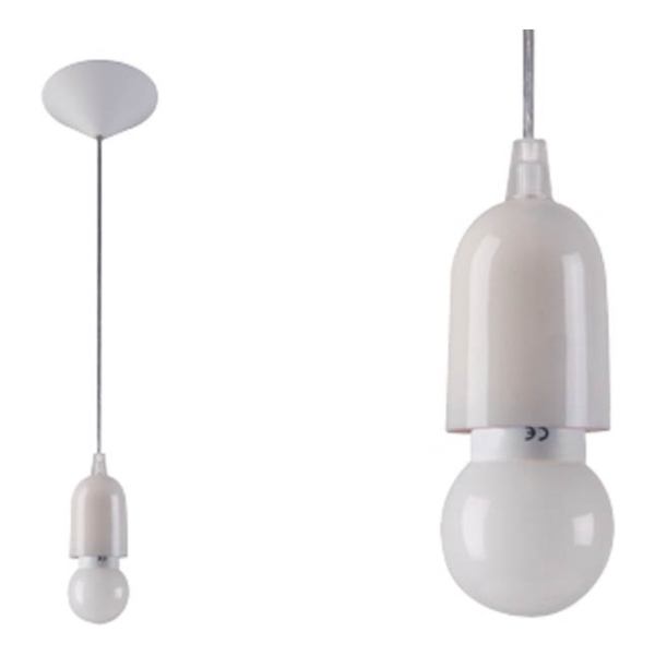 Colgante De Luz Para Techo De Plástico Simple Beta Blanco Pg