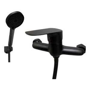 Monocomando Ducha S/transfererncia C/duchero Wico Negro - Pg