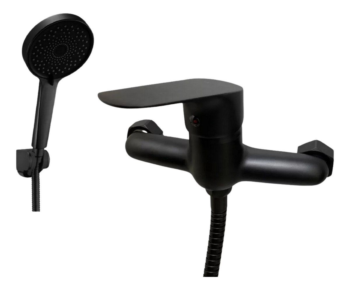 Monocomando Ducha S/transfererncia C/duchero Wico Negro - Pg