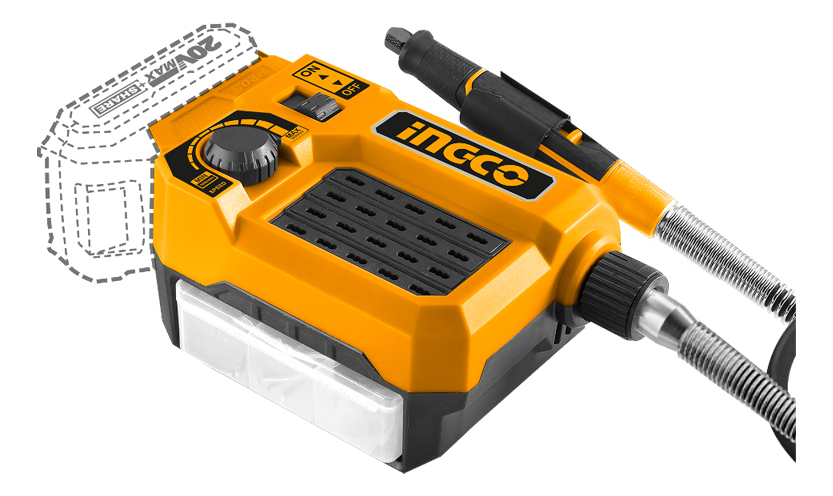 Minitorno A Bateria 20v P20s + 40 Accesorios Ingco