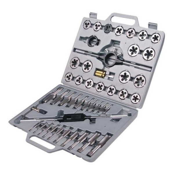 Juego De 45 Piezas De Macho Y Terraja Para Metal 6 A 24mm