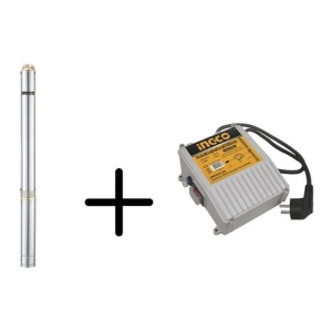 Bomba Sumergible D Tubo Para Agua Ingco 550w 3/4hp + Control