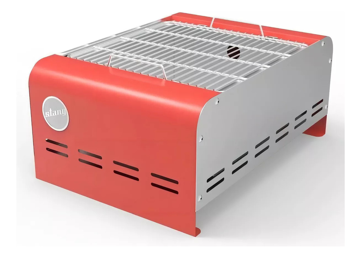 Parrilla A Carbón Portátil Acero Inox + Set De Cubiertos - Imagen 2