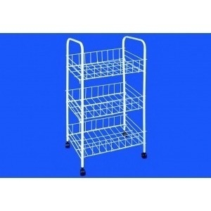 Carro Verdulero Hier.bco,3canast.c/rdas 63x24x34 Moore D