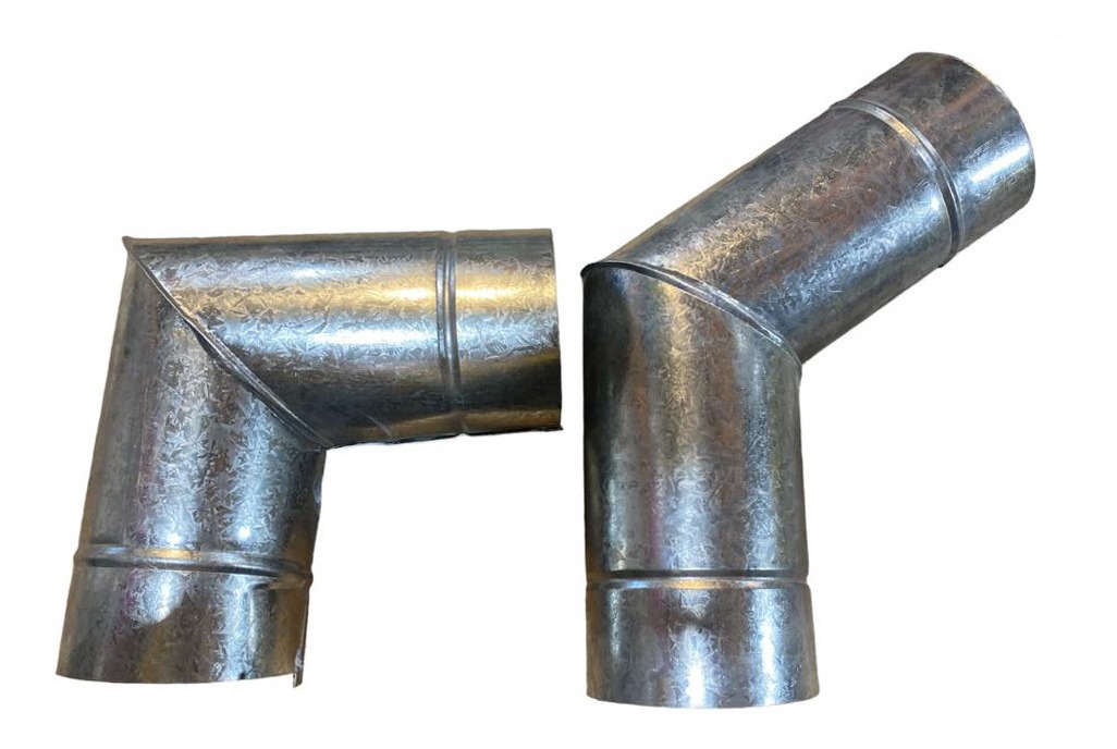 Codo Galvanizado 120mm X 90 Grados Estufa A Leña Quematuti