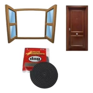 Burlete Autoadhesivo De Polifon Para Puertas Y Ventanas