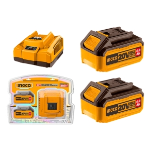 Set 2 Baterías 4.0 Ah + Cargador - Ingco Fbcpk1424