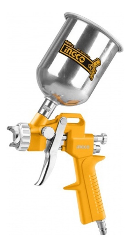 Pistola Para Pintar Tacho Metalico 400cc Ingco Asg4041