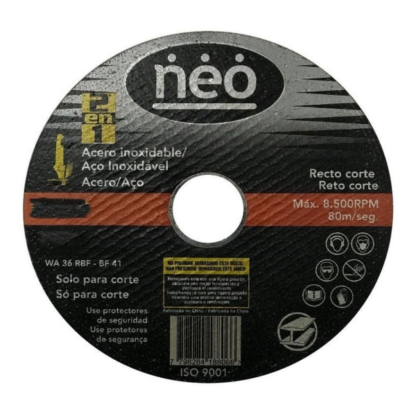 10 Disco De Corte Fino Neo 41/2 Pulgada 115x0.8x22,2mm