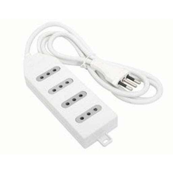 Alargue Zapatilla Con 5mt De Cable 4 Tomas 3 En Linea