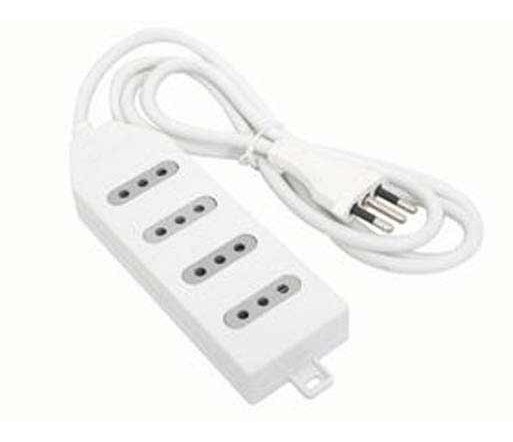 Alargue Zapatilla Con 5mt De Cable 4 Tomas 3 En Linea