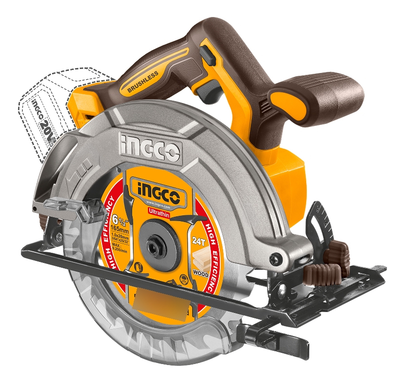 Sierra Circular 20v Bateria P20s 165mm Ingco Csli1652