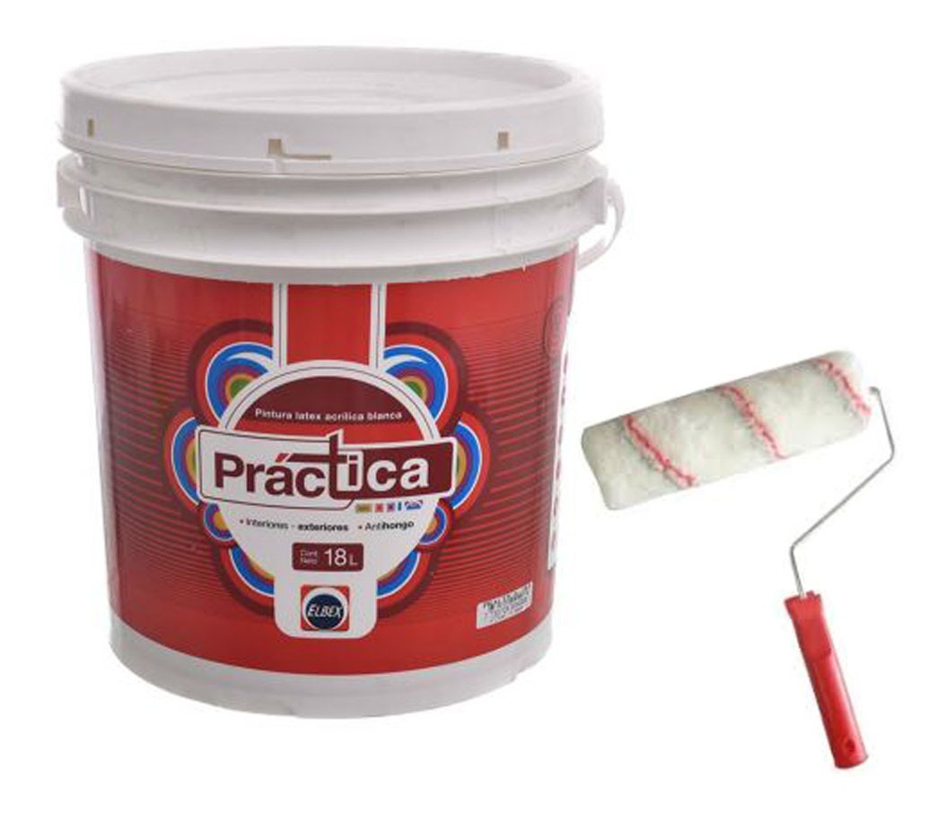 18l Pintura Elbex Latex Int Ext Lavable Antihongos + Regalo!