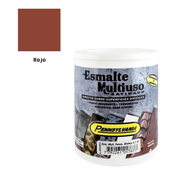 1lt Esmalte Al Agua Satinado Multiuso Multimetales 6 Colores - Imagen 5