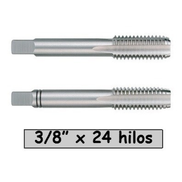 Juego De 2 Piezas De Macho 3/8 Pulgada X 24 Hilos M38p24