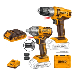 Set Llave De Impacto Y Atornillador A Bateria 20v P20s Ingco