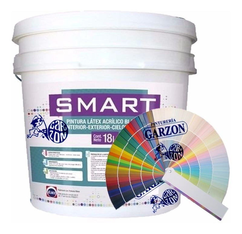 18l Pintura Elbex Smart Int Ext Con Color Pastel A Eleccion!