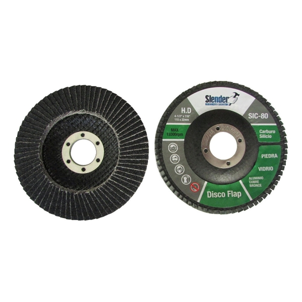 Disco Flap Slender Para Vidrio Aluminio Cobre Bronce 115mm