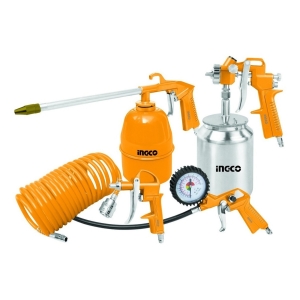 Kit Set Para Compresor De Aire 5 Piezas Metalico Ingco