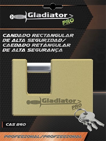 Candado De Perno Gladiator Pro 60mm Cas860 Alta Seguridad