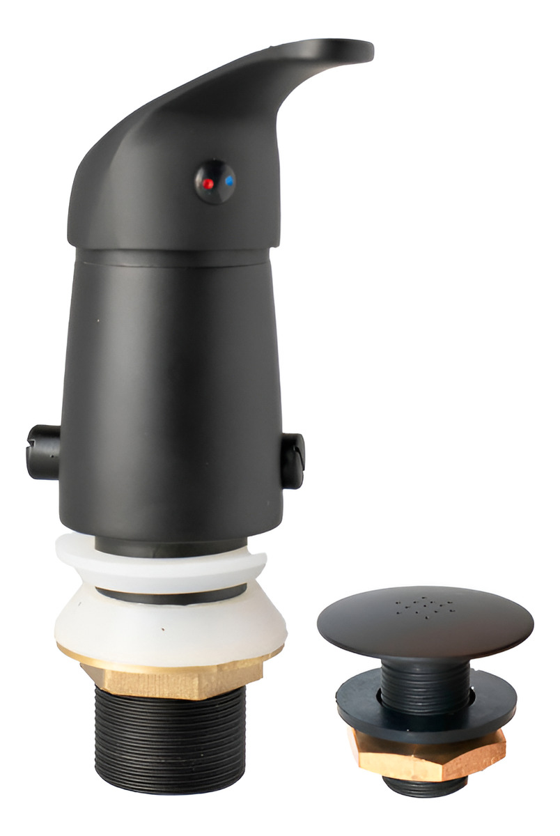 Monocomando Bidet Con Transferencia Cartucho 35mm Negro Mate