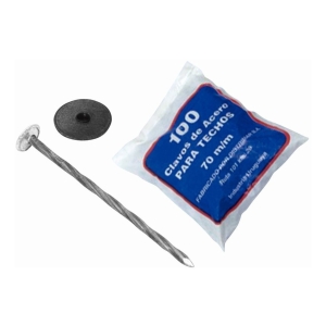 Clavos Zinc Para Techo Con Arandelas De Goma 70mm Bolsa 100u