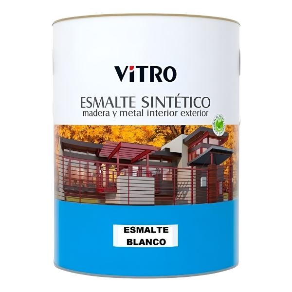 4lts Pintura Esmalte Sintético Brillante Vitro 26 Colores