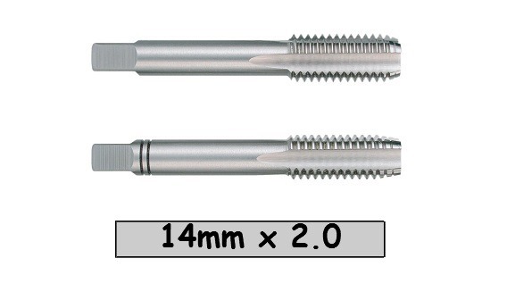Juego De 2 Piezas De Macho 14mm X 2.0 Codigo M14m2